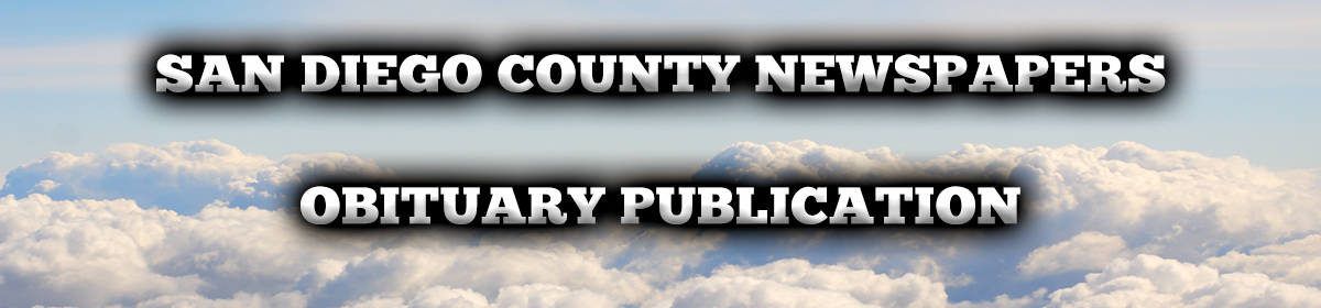 San Diego County Obituary Publication